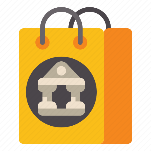 Bag, building, museum, shop icon - Download on Iconfinder