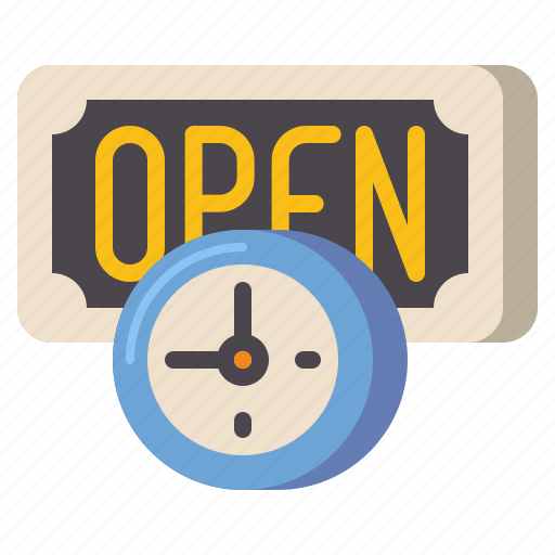 Hours, open, sign icon - Download on Iconfinder