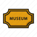 coupon, museum, ticket, voucher