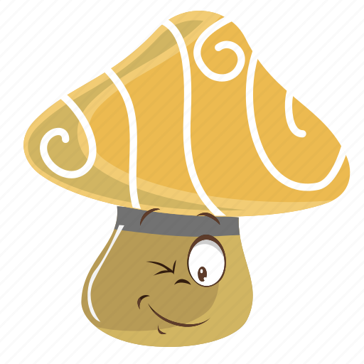 Cartoon, emoji, face, mushroom, smiley icon - Download on Iconfinder