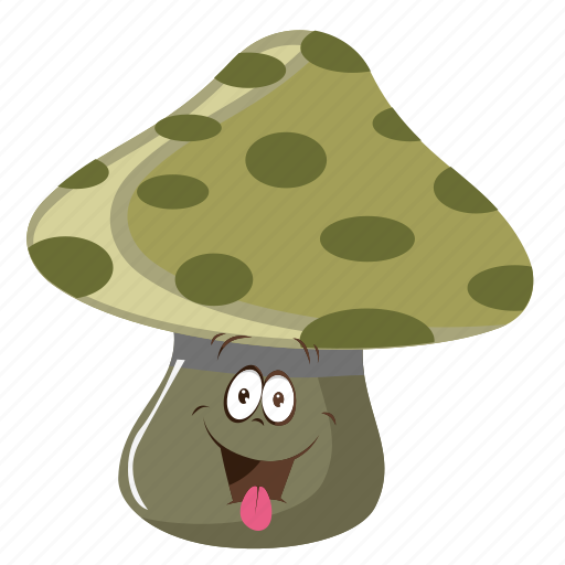 Cartoon, emoji, face, mushroom, smiley icon - Download on Iconfinder