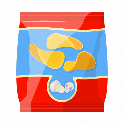 Chips, cooking, delicacy, food, meal, mushroom, pack icon - Download on Iconfinder