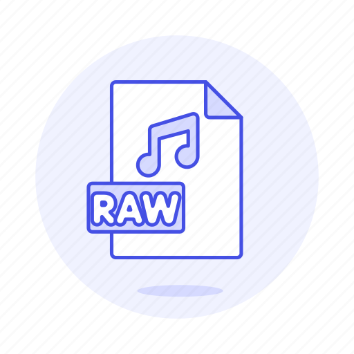 Audio, digital, file, format, music, note, raw icon - Download on Iconfinder