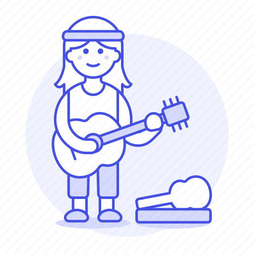 Case, guitar, guitarist, hippie, male, music, musicians icon - Download on Iconfinder