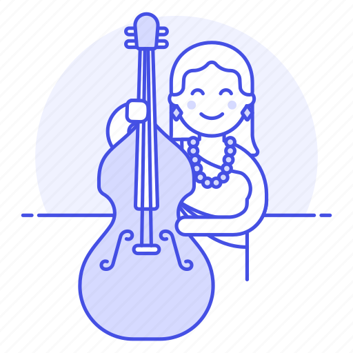 Double, bassist, bass, half, symphony, musicians, music icon - Download on Iconfinder
