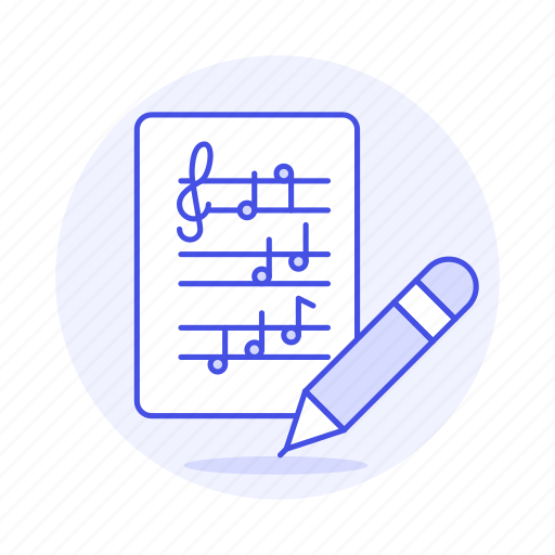 Cleff, composition, music, musical, notation, note, pencil icon - Download on Iconfinder