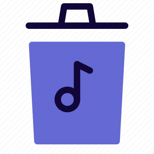 Delete, music, recycle bin, songs icon - Download on Iconfinder