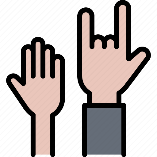 Hand, concert, rock, melody, music, sound icon - Download on Iconfinder