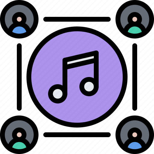 Note, group, team, people, melody, music, sound icon - Download on Iconfinder