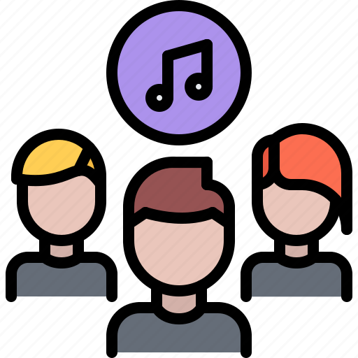 Team, people, group, note, melody, music, sound icon - Download on Iconfinder