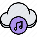 cloud, note, melody, music, sound