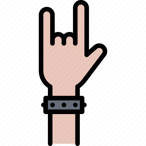 Hand, bracelet, rock, melody, music, sound icon - Download on Iconfinder