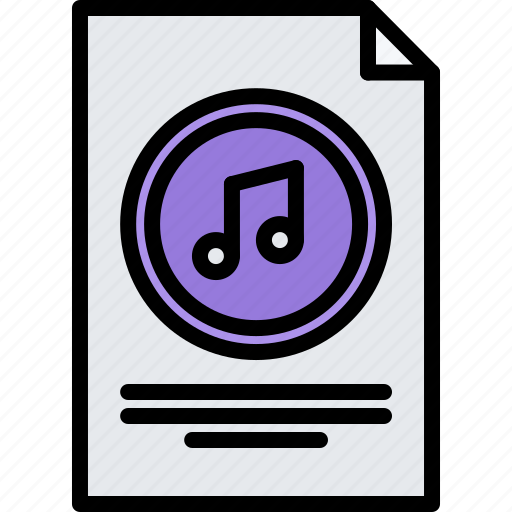 File, note, document, melody, music, sound icon - Download on Iconfinder