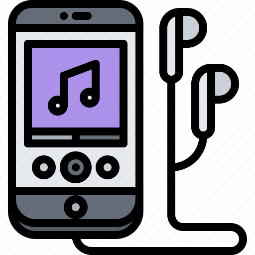 Smartphone, headphones, note, player, melody, music, sound icon - Download on Iconfinder