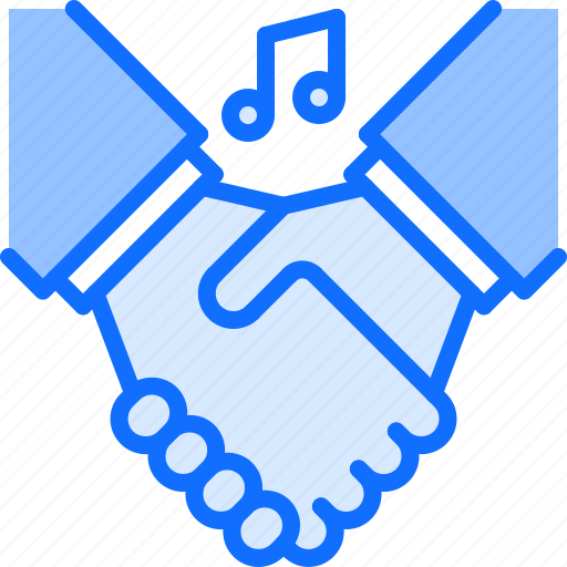 Hand, handshake, melody, deal, music, sound icon - Download on Iconfinder