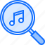 search, note, magnifier, concert, melody, music, sound 