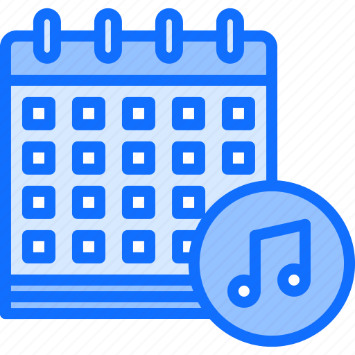 Date, calendar, concert, note, melody, music, sound icon - Download on Iconfinder
