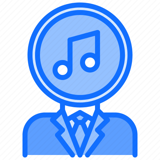 Head, note, man, lover, melody, music, sound icon - Download on Iconfinder