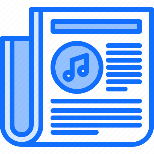 News, newspaper, note, melody, music, sound icon - Download on Iconfinder