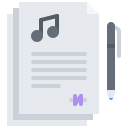 contract, document, note, pen, melody, music, sound