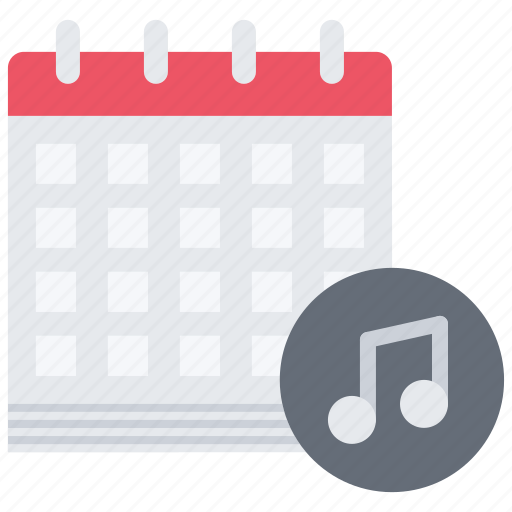 Date, calendar, concert, note, melody, music, sound icon - Download on Iconfinder