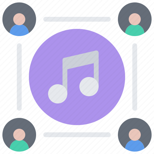 Note, group, team, people, melody, music, sound icon - Download on Iconfinder