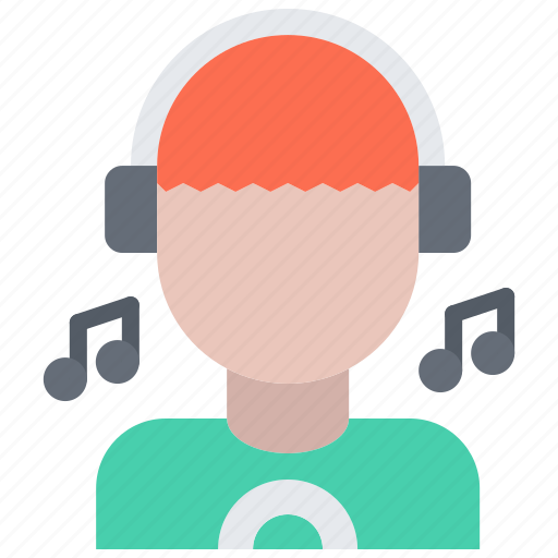Man, headphones, note, melody, music, sound icon - Download on Iconfinder