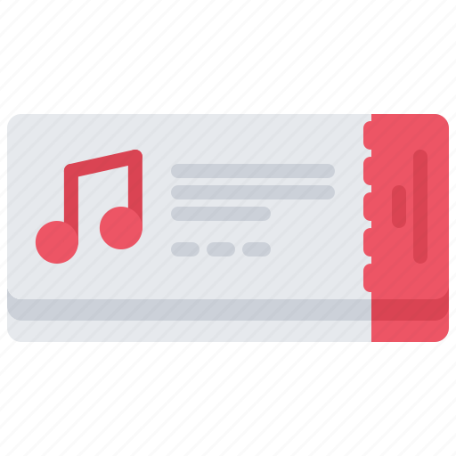 Note, ticket, concert, melody, music, sound icon - Download on Iconfinder
