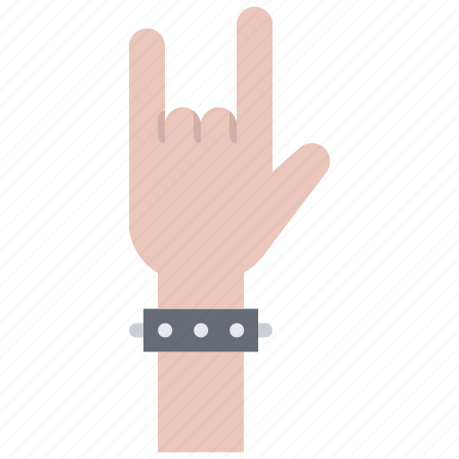Hand, bracelet, rock, melody, music, sound icon - Download on Iconfinder