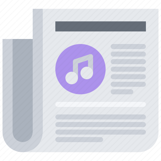 News, newspaper, note, melody, music, sound icon - Download on Iconfinder