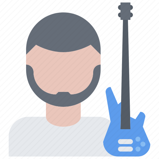 Bass, guitar, man, guitarist, melody, music, sound icon - Download on Iconfinder