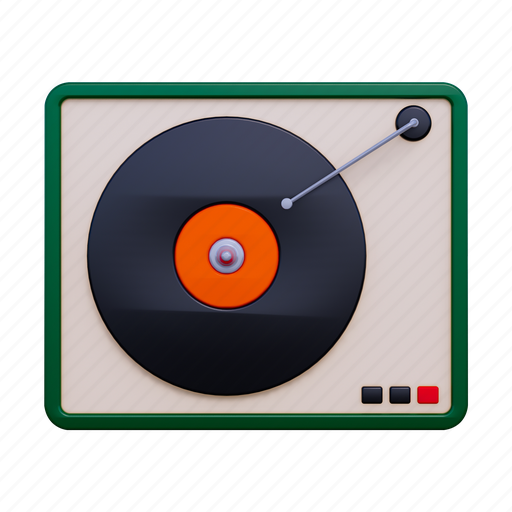 .png, vinyl, player, audio, music, play 3D illustration - Download on Iconfinder