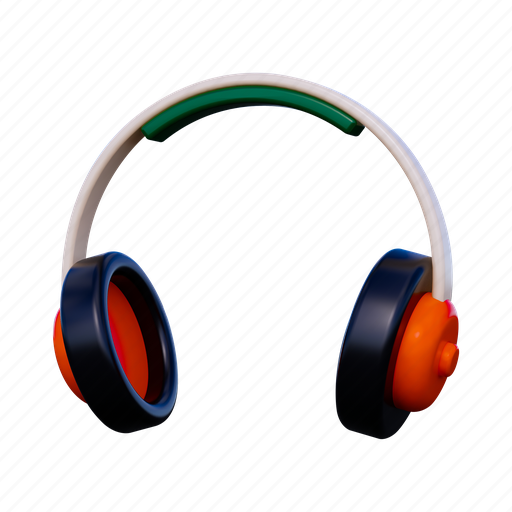 .png, headphone, music, audio, headset, earphone 3D illustration - Download on Iconfinder