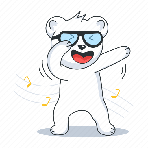 Cool bear, dancing bear, dance performance, dance music, cute bear icon - Download on Iconfinder