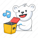 musical box, melody box, music bear, cute bear, bear character