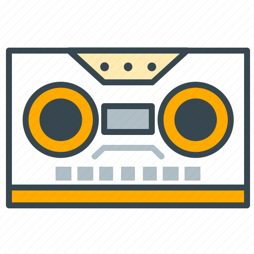 Cassette, entertainment, music, play, record, sound, storage icon - Download on Iconfinder
