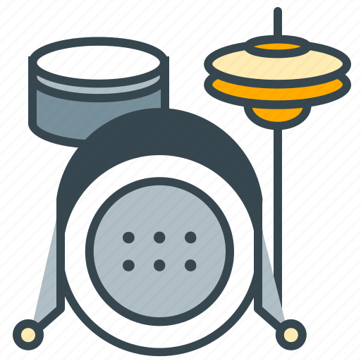Drums, entertainment, instrument, kit, music, rock icon - Download on Iconfinder