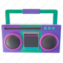 boombox, radio, cassette, tape, speaker, music, player, audio, song 