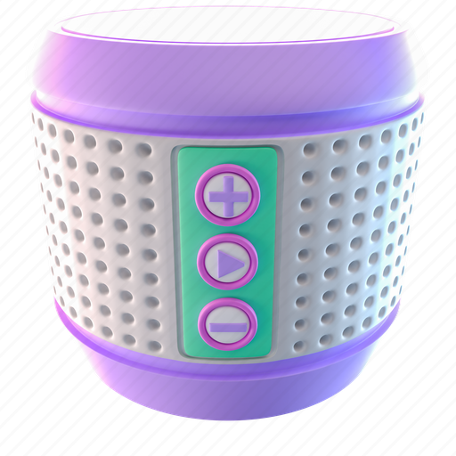 Bluetooth, speaker, wireless, mobile, device, music, sound 3D illustration - Download on Iconfinder