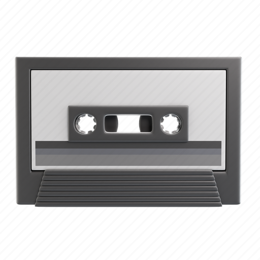 Cassette, tape, music, audio, sound, cassette tape, listen 3D illustration - Download on Iconfinder