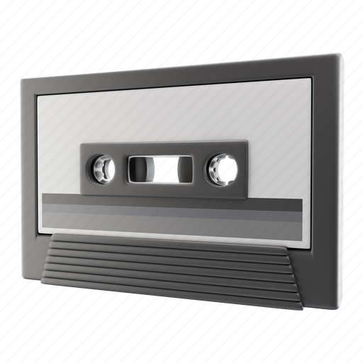Cassette, tape, album, song, sound, audio, music 3D illustration - Download on Iconfinder