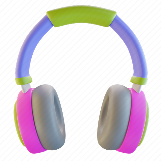 Headphones, earphones, headset, wireless, music, audio, sound 3D illustration - Download on Iconfinder