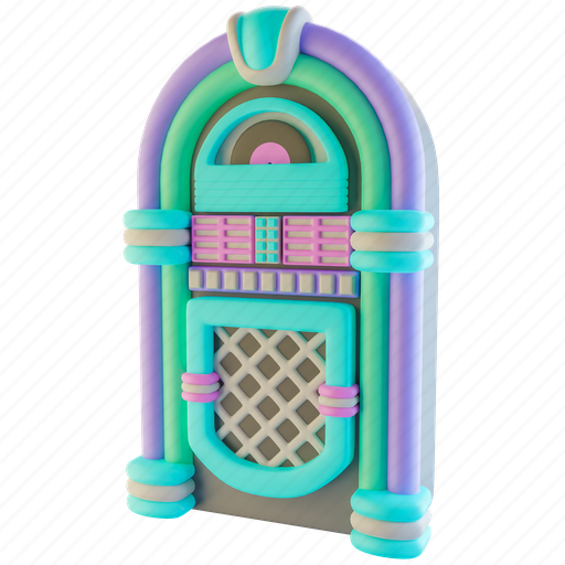 Jukebox, record, vinyl, player, music, retro, sound 3D illustration - Download on Iconfinder