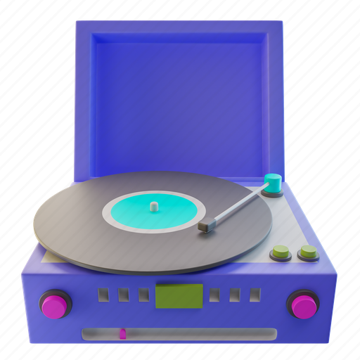 Record, player, vinyl, phonograph, music, audio, sound 3D illustration - Download on Iconfinder