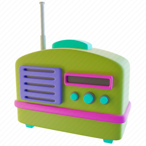 Vintage, radio, signal, old, communication, retro, antenna 3D illustration - Download on Iconfinder