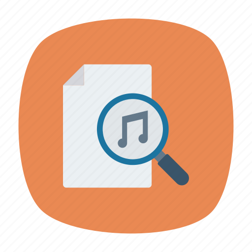 File, melody, music, search icon - Download on Iconfinder