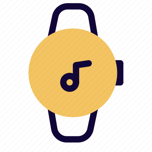 Smartwatch, music, device, gadget icon - Download on Iconfinder