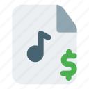 purchase, music, dollar, money