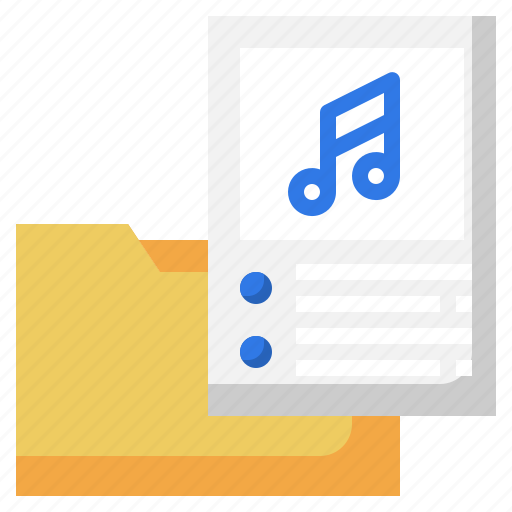 Folder, music, files, file, storage, multimedia icon - Download on Iconfinder