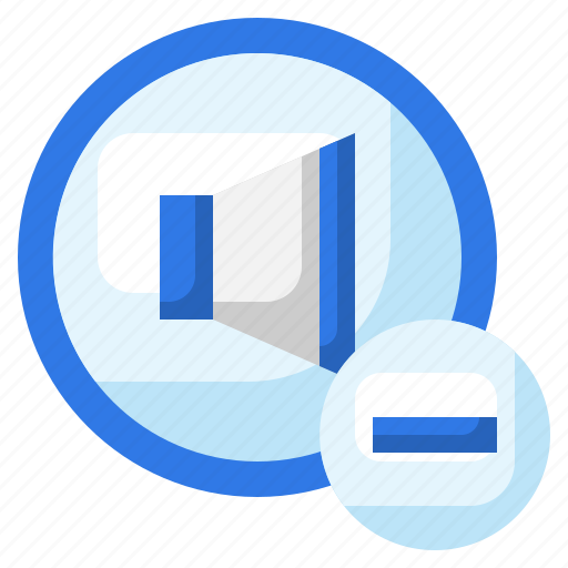 Volume, down, speaker, option, music, multimedia icon - Download on Iconfinder